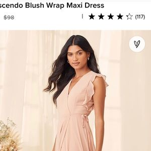 Crescendo Blush Wrap Maxi Dress 
Lulus